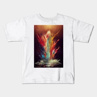 Water splashing in color Kids T-Shirt